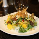 Mango, frisee, gorgonzola salad