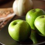 close up of green apples