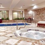 indoor pool area and jacuzzi
